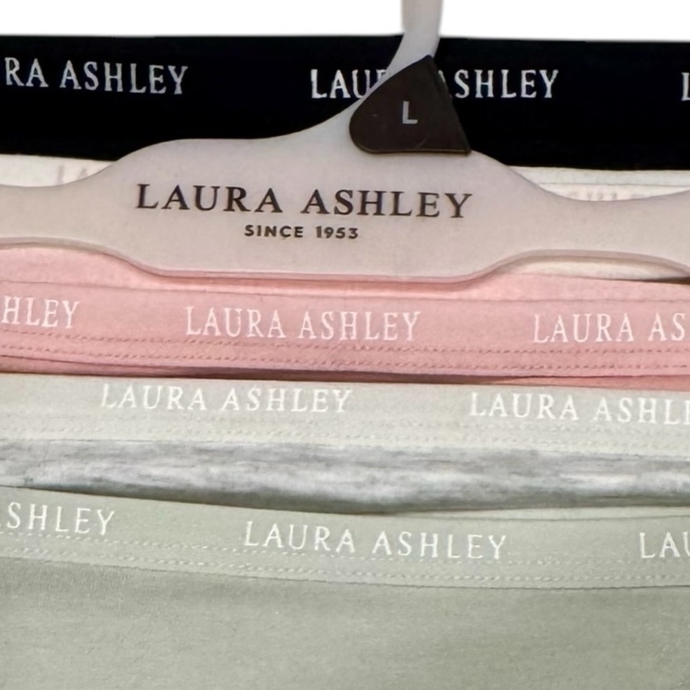 LAURA ASHLEY 5 Pack Panties Cotton Spandex Tag Free Pastel Neutral NWT Large - Picture 3 of 13